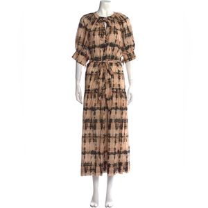 Ulla Johnson Tie-Dye Print Dress, Size XL